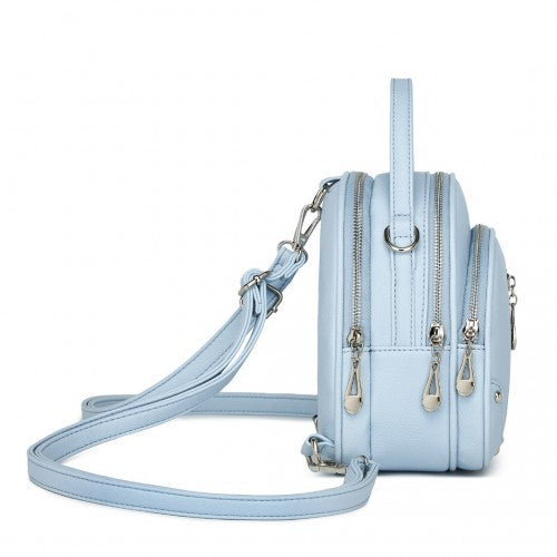 Miss Lulu Convertible Mini Backpack for Women - PU Leather 3-in-1 Small Handbag, Crossbody Bag & Shoulder Backpack