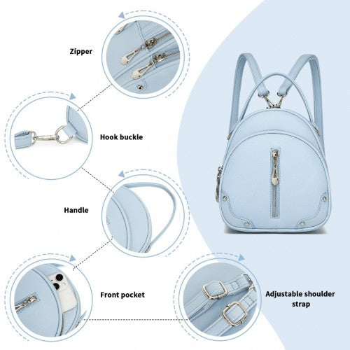 Miss Lulu Convertible Mini Backpack for Women - PU Leather 3-in-1 Small Handbag, Crossbody Bag & Shoulder Backpack