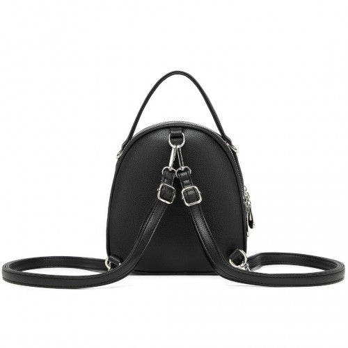 Miss Lulu Convertible Mini Backpack for Women - PU Leather 3-in-1 Small Handbag, Crossbody Bag & Shoulder Backpack