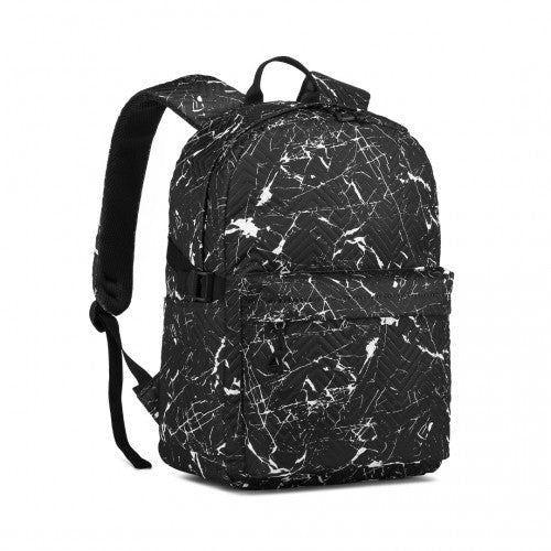 Kono Water-Resistant School Backpack With Secure Laptop Compartment - Black