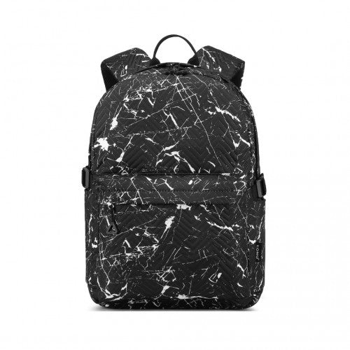 Kono Water-Resistant School Backpack With Secure Laptop Compartment - Black