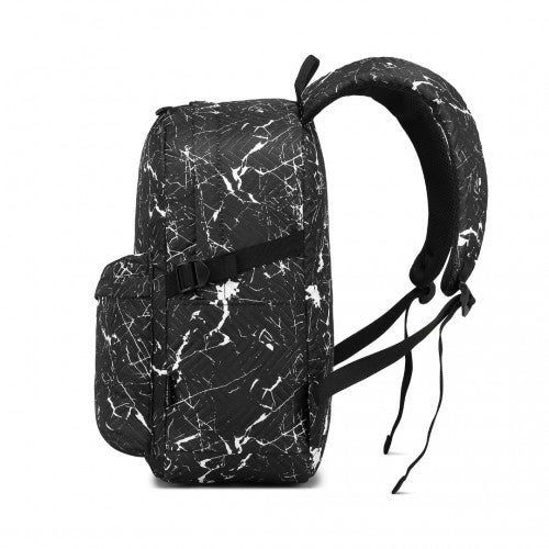 Kono Water-Resistant School Backpack With Secure Laptop Compartment - Black