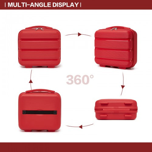 Kono 4-Piece PP Hardshell Luggage Set–Durable Travel Suitcases with TSA Lock, 360° Spinner Wheels with Vanity Case