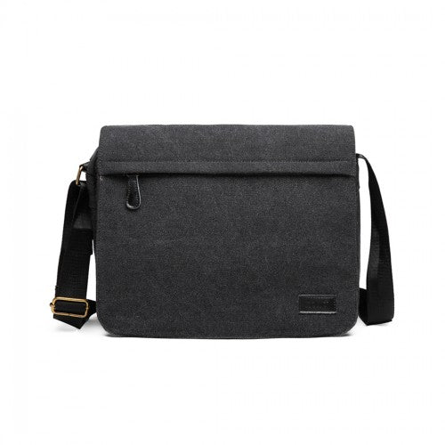Kono Classic Expanding Messenger Bag - Black