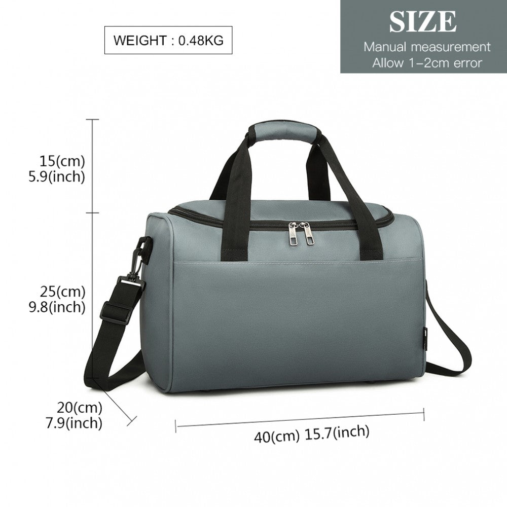 Kono Structured Travel Duffle Bag - Grey