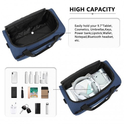 Kono Structured Travel Duffle Bag - Navy