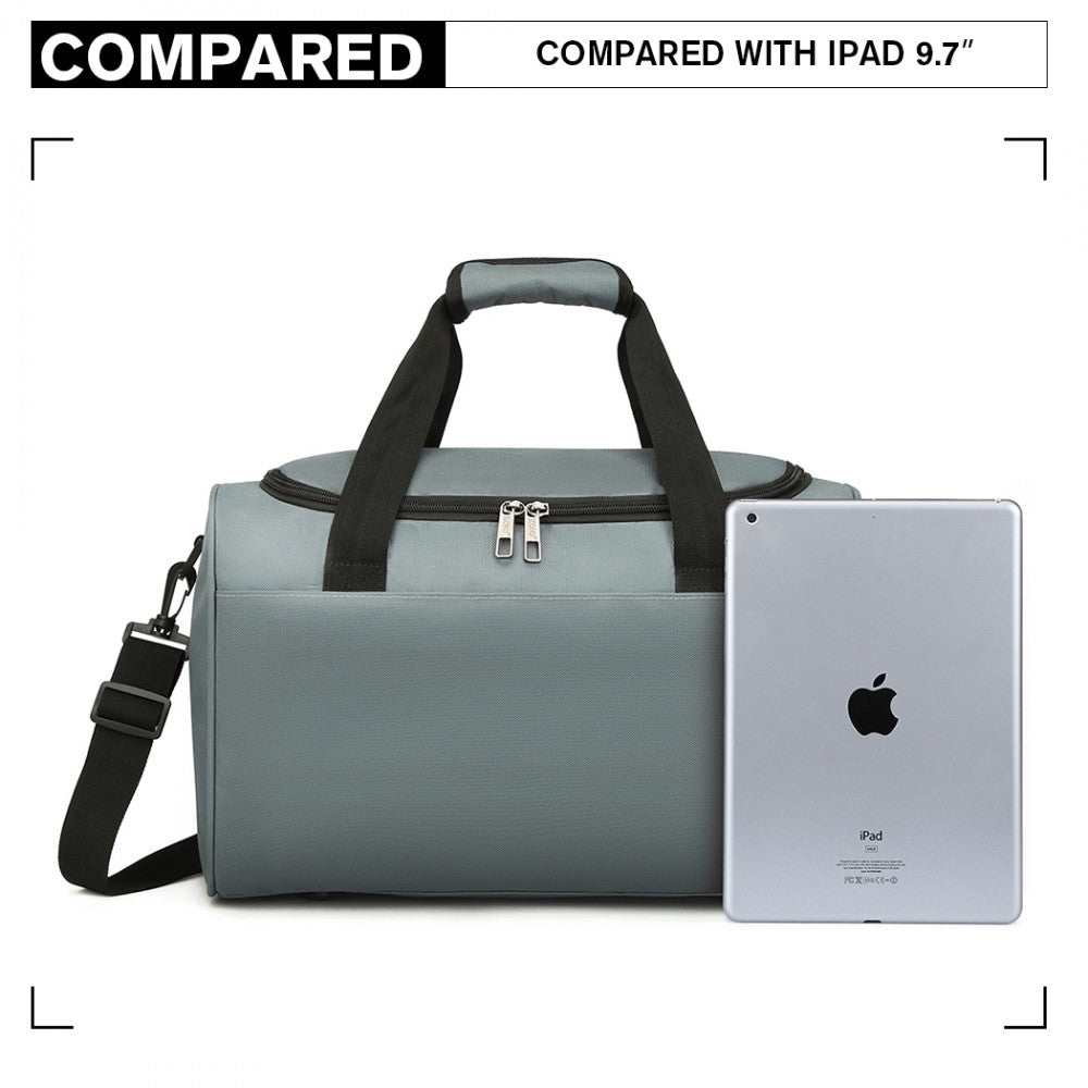 Kono Structured Travel Duffle Bag - Grey