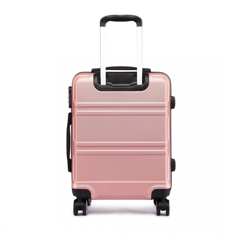 Hard Shell Cabin Abs Suitcase With Spinning Wheels Luggage Nude 20''
