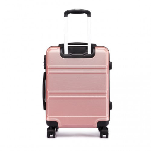 Hard Shell Cabin Abs Suitcase With Spinning Wheels Luggage Nude 20''