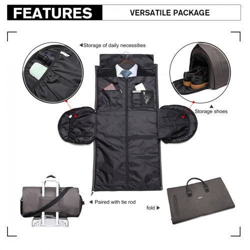 Kono Travel Suit Garment Duffle Bag - Grey