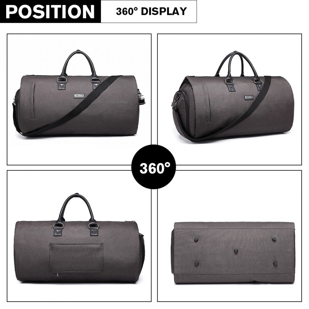 Kono Travel Suit Garment Duffle Bag - Grey