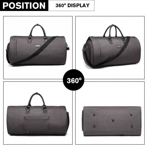 Kono Travel Suit Garment Duffle Bag - Grey