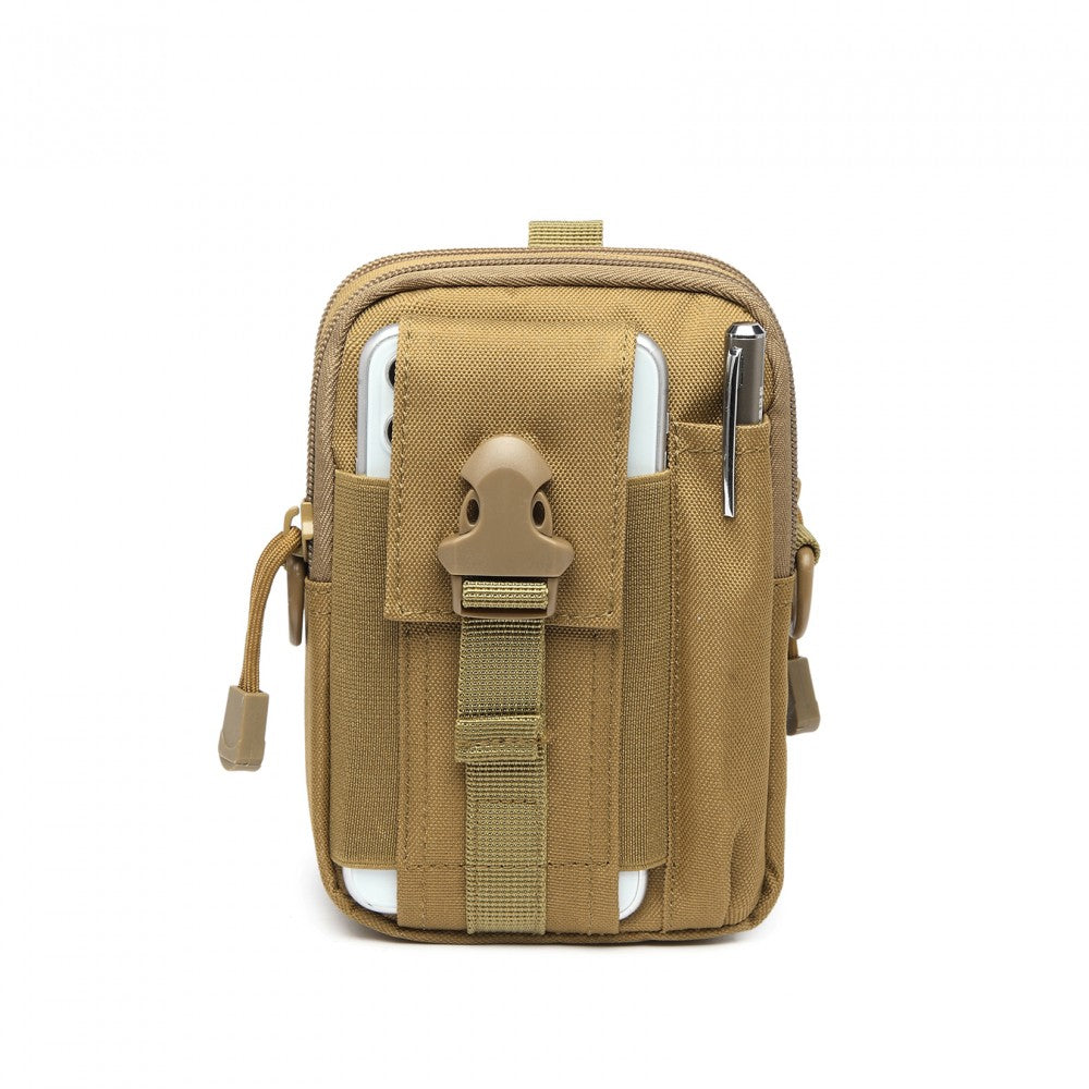 Kono Casual Small Canvas Cross Body Bag - Khaki