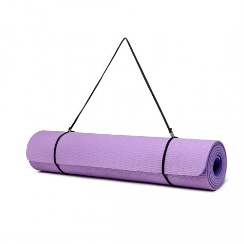 Kono TPE Non-Slip Classic Yoga Mat - Violet & Lilac
