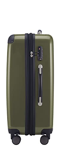 HAUPTSTADTKOFFER - Alex - Set of 3 suitcases, Travel suitcases, Trolley, Rigid Luggage, Travel Set, TSA, 4 Double Wheels (S, M & L), Avocado