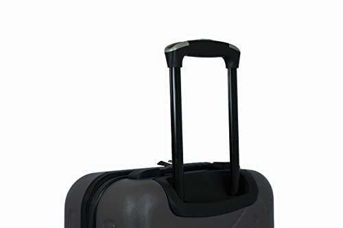 JCB - Lightweight Hard Shell Suitcase Set - Includes 20", 24" & 28" Cases - 360 Degree Spinner Wheels - ABS Polycarbonate Hard Shell - Luggage Bags for Travel - Grey