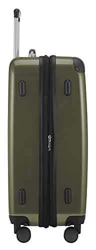 HAUPTSTADTKOFFER - Alex - Set of 3 suitcases, Travel suitcases, Trolley, Rigid Luggage, Travel Set, TSA, 4 Double Wheels (S, M & L), Avocado