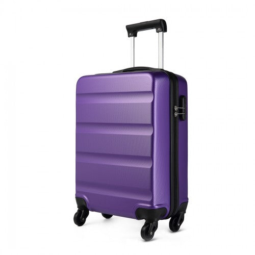Kono Horizontal Design Abs Hard Shell Luggage 20 Inch Suitcase - Purple