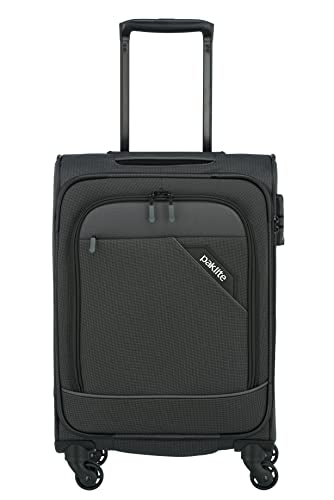 paklite 4-wheel carry-on soft luggage suitcase cabin size S, TSA lock, DERBY luggage series: stylish trolley in two-tone look, 55cm, 41 litres