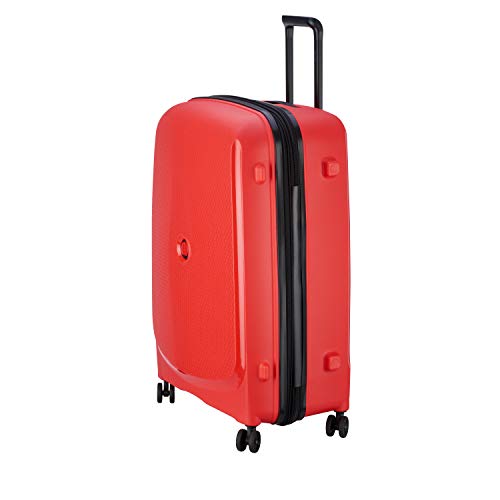 DELSEY PARIS - BELMONT PLUS - Large Rigid Suitcase extendable - 76x52x34 cm - 110 liters - L - Goldange tangerine