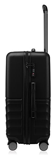 Hauptstadtkoffer Boxi - Set of 3 Hard-Side Luggages Trolley Hardside Hard Shell Suitcase Expandable, TSA, (S, M & L), Black