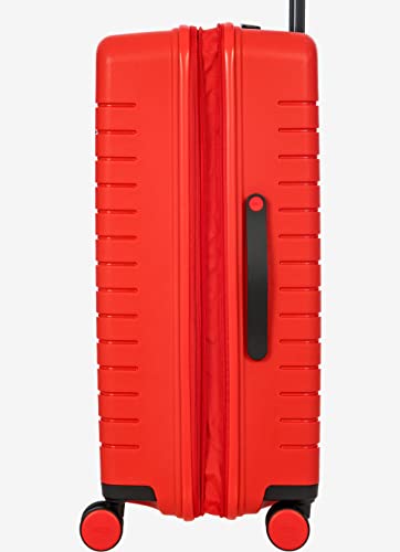 Bric's Hard-Shell Expandable Suitcase Ulisse B|Y Collection, Suitcase with 4 Wheels, Resistant and Ultralight, USB Port, Integrated TSA Lock, Dimensions 49x71x28/32, Electric Blue