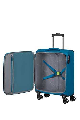 American Tourister Hyperspeed 4-Wheel Suitcase Set 3-Piece, Deep Teal, Standard Size, Luggage Sets