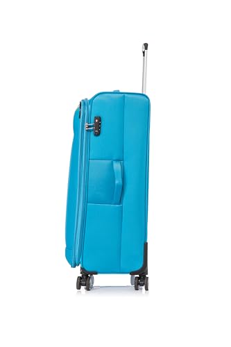 ATX Luggage Large Suitcase Expandable Durable Lightweight Suitcase with 4 Dual Spinner Wheels & Built-in TSA Lock (Blue/Yellow, 29 Inches, 110 Liters)