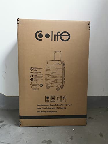 COOLIFE Hard Shell Suitcase with TSA Lock and 4 Spinner Wheels Lightweight 2 Year Warranty Durable (Turquoise Green, 3 Pcs Set)