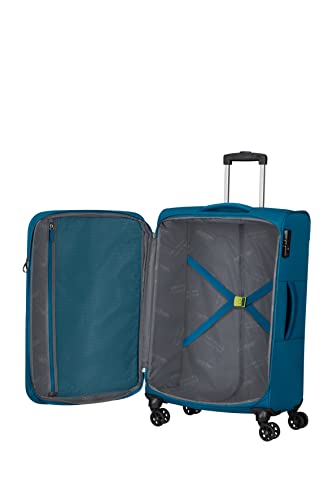 American Tourister Hyperspeed 4-Wheel Suitcase Set 3-Piece, Deep Teal, Standard Size, Luggage Sets
