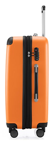 HAUPTSTADTKOFFER Spree - Hartschalen-Koffer Koffer Trolley Rollkoffer Reisekoffer, TSA, Hand Luggage, 65 cm, 82 liters, Orange
