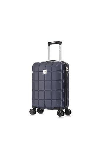 ATX Luggage Cabin Suitcase Super Lightweight Durable ABS Carry on Suitcase with 4 Dual Spinner Wheels and Built-in 3 Digit Combination Lock (Morrocan Blue, 21Inches, 33Liter)