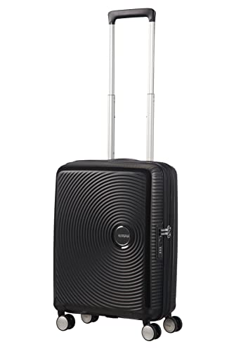 American Tourister Soundbox Spinner Hand Luggage 55 cm, 41 L,Telescopic Handle, Black (Bass Black)