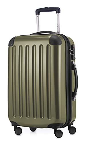 HAUPTSTADTKOFFER - Alex - Set of 3 suitcases, Travel suitcases, Trolley, Rigid Luggage, Travel Set, TSA, 4 Double Wheels (S, M & L), Avocado