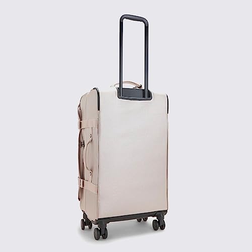 Kipling Spontaneous M, Medium 4-Wheeled 360° Suitcase with Elastic Straps, TSA Lock, 66 cm, 71 L, Metallic Glow