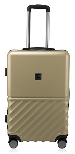 Hauptstadtkoffer Boxi - Hartschalen-Koffer Koffer Trolley Rollkoffer Reisekoffer TSA, 4 Rollen, Hand Luggage 65 Centimeters 70 Gold