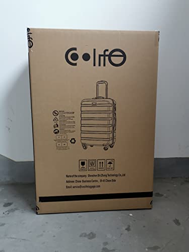 COOLIFE Suitcase Trolley Carry On Hand Cabin Luggage Hard Shell Travel Bag Lightweight with TSA Lock and 2 Year Warranty Durable 4 Spinner Wheels (Lemon Yellow, S(56cm 38L))