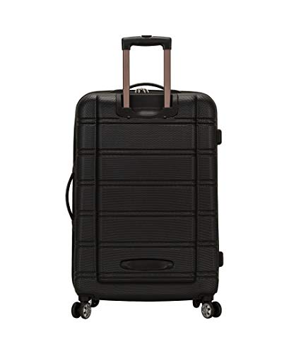 Rockland Melbourne Hardside Expandable Spinner Wheel Luggage, Black, 3-Piece Set (20/24/28), Melbourne Hardside Expandable Spinner Wheel Luggage