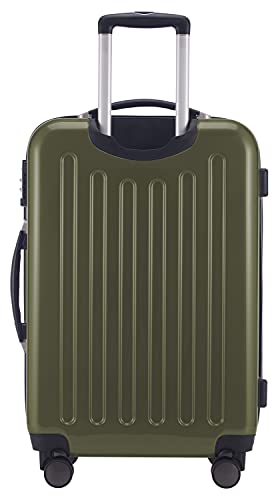 HAUPTSTADTKOFFER - Alex - Set of 3 suitcases, Travel suitcases, Trolley, Rigid Luggage, Travel Set, TSA, 4 Double Wheels (S, M & L), Avocado