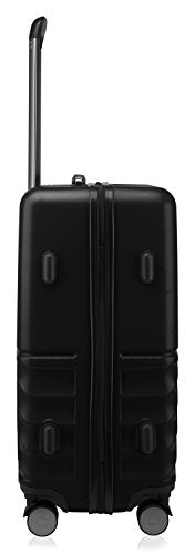 Hauptstadtkoffer Boxi - Set of 3 Hard-Side Luggages Trolley Hardside Hard Shell Suitcase Expandable, TSA, (S, M & L), Black