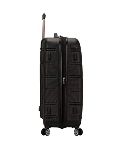 Rockland Melbourne Hardside Expandable Spinner Wheel Luggage, Black, 3-Piece Set (20/24/28), Melbourne Hardside Expandable Spinner Wheel Luggage