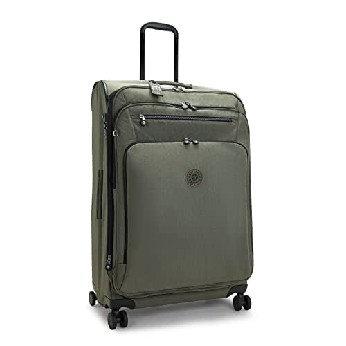 Kipling New YOURI Spin L, Large Expandable Spinner, 76cm, 100 L, Green Moss