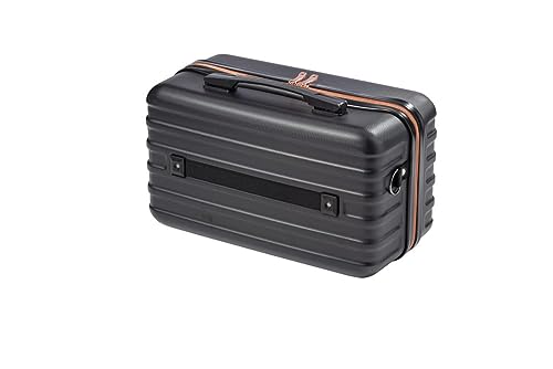 Cabin Max 40x20x25 cm Hard Shell Cabin Case with Shoulder Strap fits Ryanair Under Seat Included Hand Luggage Allowance (Black/Rose)