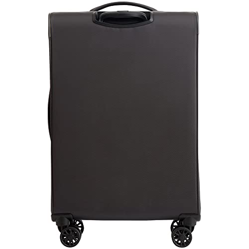ANTLER - Medium Suitcase - Prestwick Luggage - Size Medium, Grey - 88L, Lightweight Suitcase for Travel & Holidays - Spinner Medium Suitcase with Wheels, Front & Inner Pockets - TSA Approved Locks
