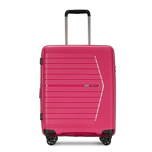 GinzaTravel Hardside Expandable Luggage with Spinner Wheels,TSA Lock,, Deep Pink, Carry-On 20-Inch