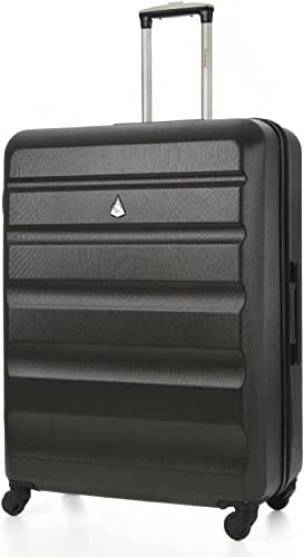 Aerolite Large Lightweight ABS Hard Shell Travel Hold Check in Luggage Spinner Suitcase with 4 Wheels, 29"