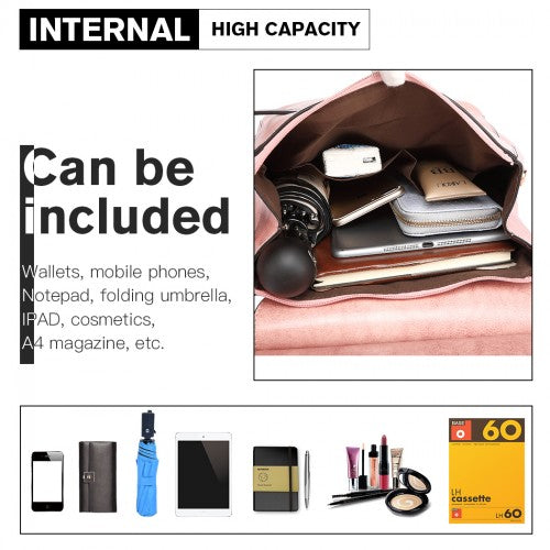 Miss Lulu Vintage Oil-Wax Faux Leather Backpack