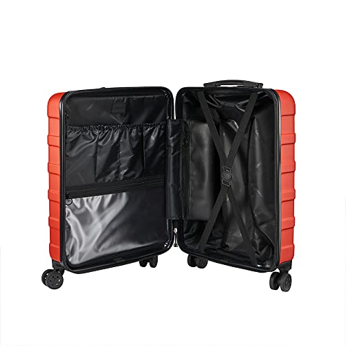 Cabin Max Anode Cabin Suitcase 55x40x20 Built in Lock, Lightweight, Hard Shell, 4 Wheels, Suitable for Ryanair, Easyjet, Jet 2 Paid Carry on (Endless Sea and Graphite, 55 x 40 x 20 cm)