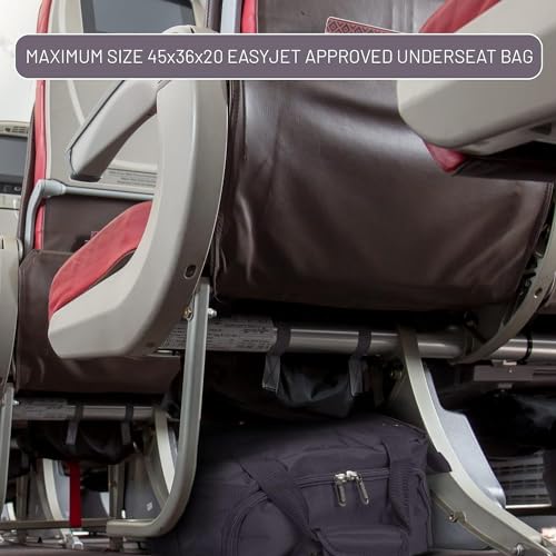 Aerolite 56x45x25 + 45x36x20 easyJet Plus/Flexi/Extra Legroom/Up Front/Large Cabin Maximum Allowance Lightweight Carry On Hand Cabin Luggage Set Bundle (Suitcase + Holdall)