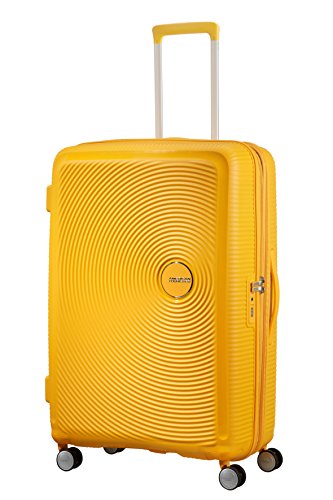 American Tourister - Soundbox Spinner Expandable, 77cm, 97/110 L - 4.2 KG, Yellow (Golden Yellow)
